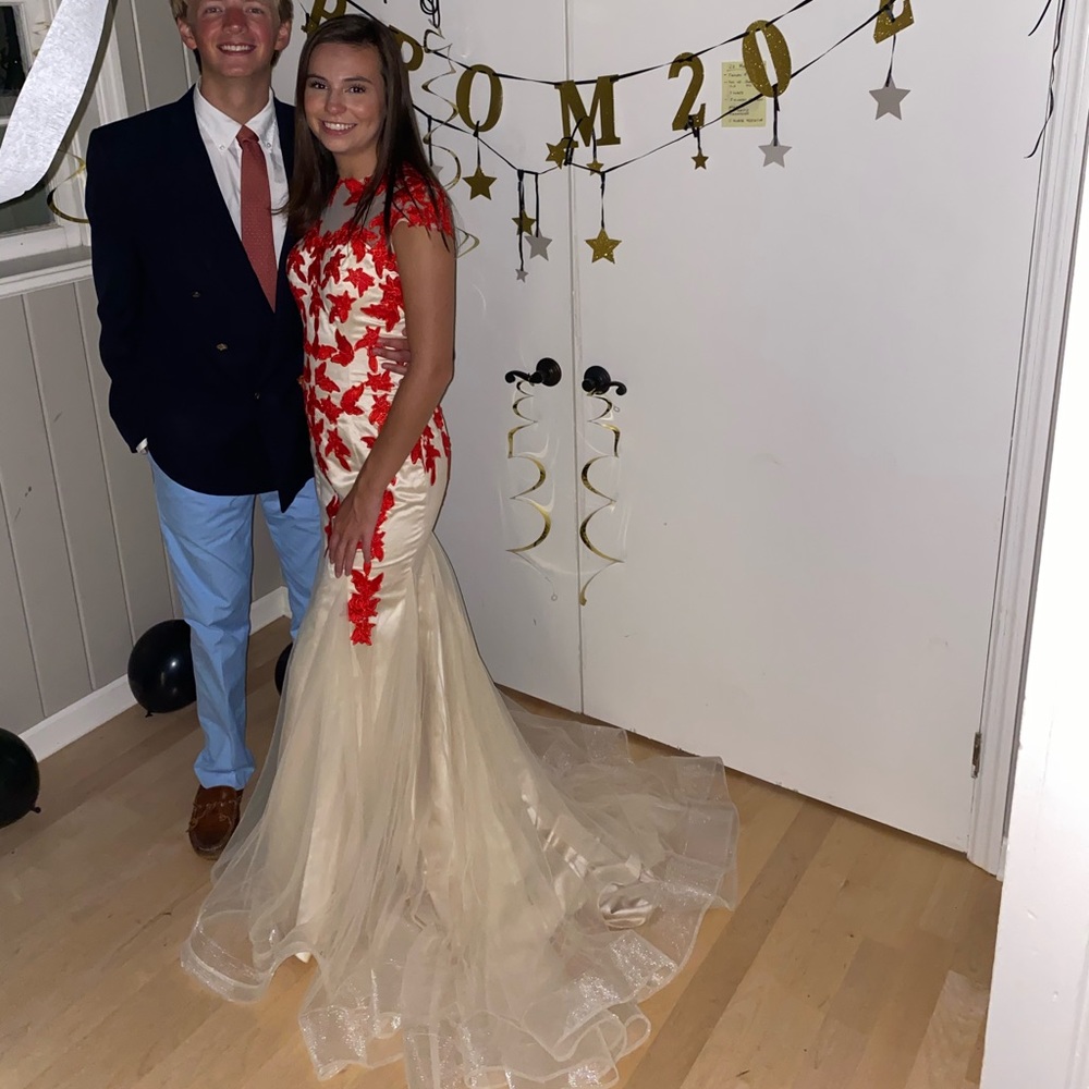 worn once custom prom dress